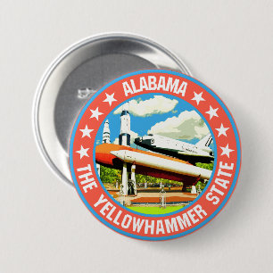 Badge Rond 7,6 Cm Alabama