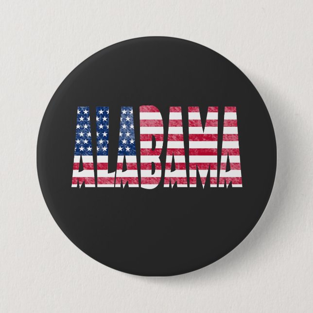 Badge Rond 7,6 Cm Alabama state  (Devant)