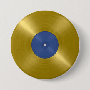 Badge Rond 7,6 Cm Album record d'or