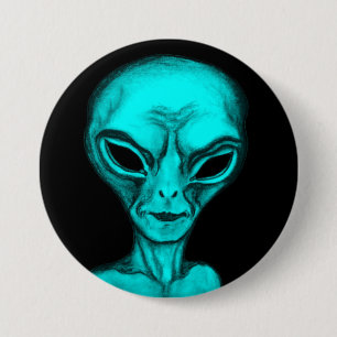 Badge Rond 7,6 Cm Alien