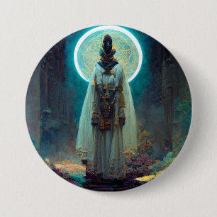 Badge Rond 7,6 Cm Alien Fae 2 Imaginaire Sci-Fi