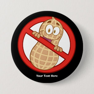 Badge Rond 7,6 Cm Allergie 2 d'arachide (personnalisable)