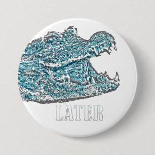 Badge Rond 7,6 Cm Alligator ultérieur