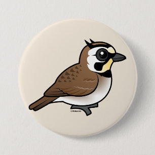 Badge Rond 7,6 Cm Alouette à cornes