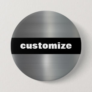 Badge Rond 7,6 Cm Aluminium balayé