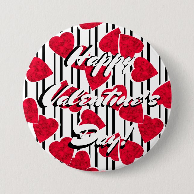 Badge Rond 7,6 Cm Amour, mariage, Saint Valentin (Devant)