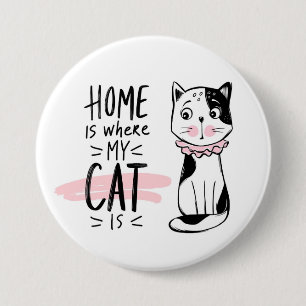 Badge Rond 7,6 Cm Amoureux des chats