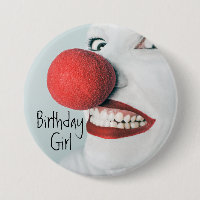 Amusant visage clown Anniversaire fille
