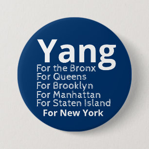 Badge Rond 7,6 Cm Andrew Yang pour maire