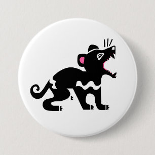 Badge Rond 7,6 Cm Animaux sauvages - DIABLE TASMANIEN - Marsupial