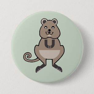 Badge Rond 7,6 Cm Animaux sauvages - I love QUOKKAS - Nature - Austr