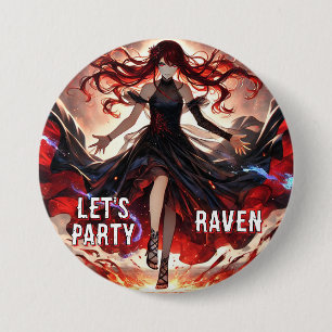 Badge Rond 7,6 Cm Anime Command the Flames, Embrace the Storm Custom