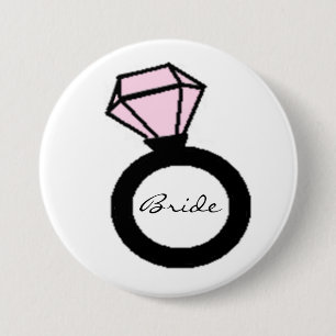 Badge Rond 7,6 Cm Anneau de jeune mariée