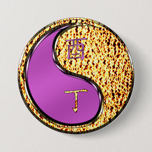 Badge Rond 7,6 Cm Année de la coq de feu