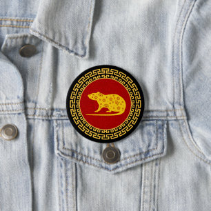 Badge Rond 7,6 Cm Anniversaire chinois du Nouvel An
