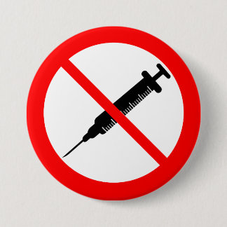 BADGE ROND 7,6 CM "ANTI-VACCIN"