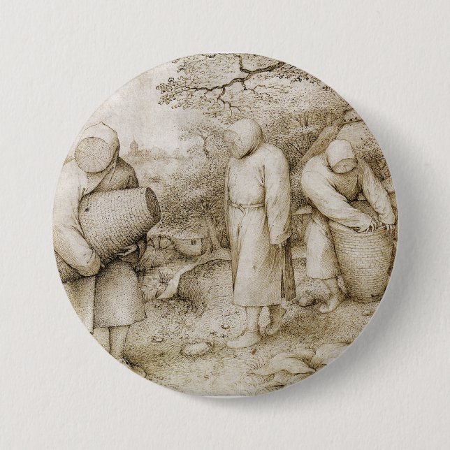 Badge Rond 7,6 Cm Apiculteurs par Pieter Bruegel l'Ancien (Devant)