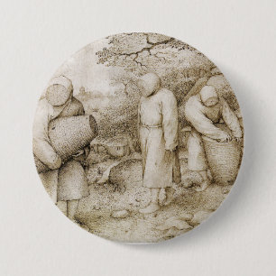 Badge Rond 7,6 Cm Apiculteurs par Pieter Bruegel l'Ancien