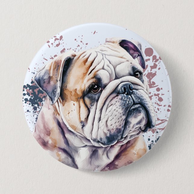 Badge Rond 7,6 Cm Aquarelle (Devant)