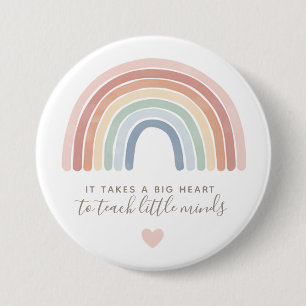 Badge Rond 7,6 Cm Aquarelle Rainbow Appréciation de l'enseignant