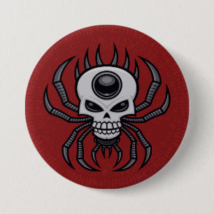 Badge Rond 7,6 Cm Araignée crânienne