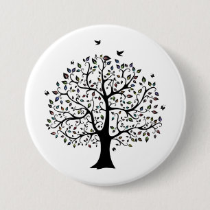 Badge Rond 7,6 Cm Arbre de vie