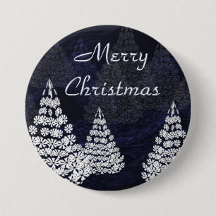 Badge Rond 7,6 Cm Arbres de Noël