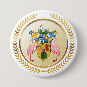 Badge Rond 7,6 Cm Armoiries De Turks & Caicos