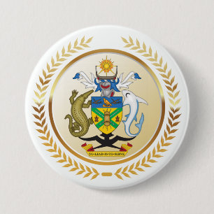Badge Rond 7,6 Cm Armoiries des Îles Salomon