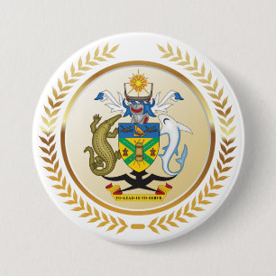 Badge Rond 7,6 Cm Armoiries des Îles Salomon