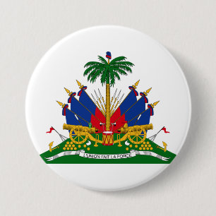 Badge Rond 7,6 Cm Armoiries haïtiennes (Haïti)