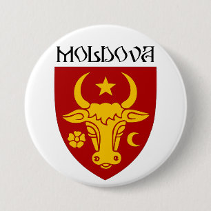 Badge Rond 7,6 Cm Armoiries moldaves