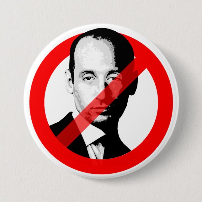 BADGE ROND 7,6 CM ARRÊTER STEPHEN MILLER (Devant)
