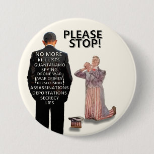 Badge Rond 7,6 Cm Arrêtez svp !