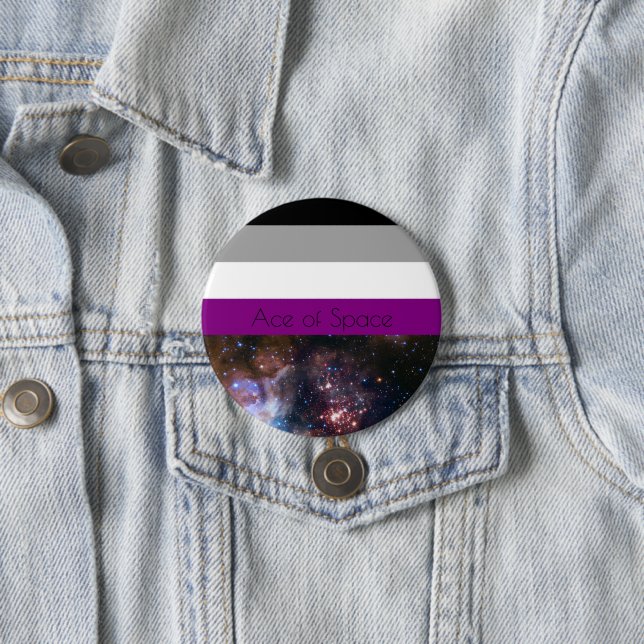 Badge Rond 7,6 Cm As de l'espace (En situation)