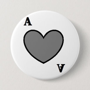 Badge Rond 7,6 Cm As gris