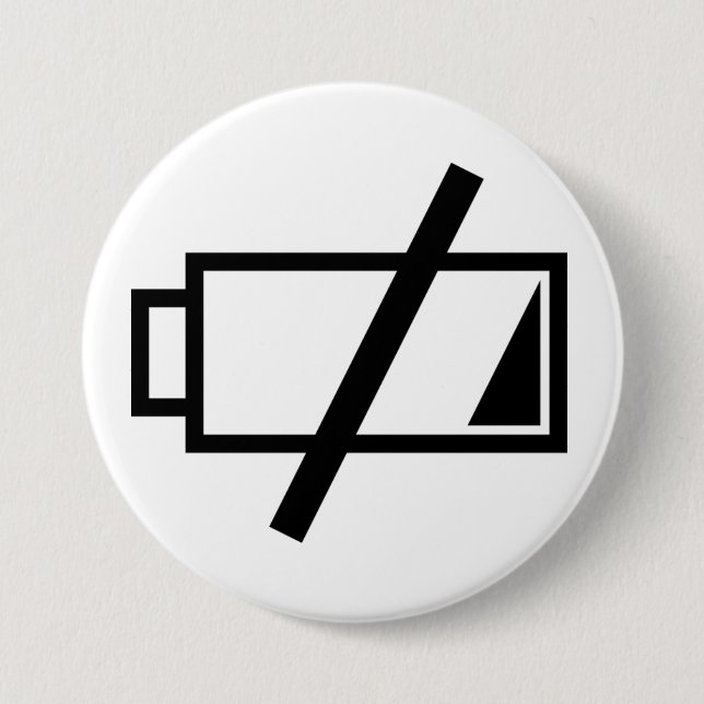 Badge Rond 7,6 Cm Aucune énergie (Devant)