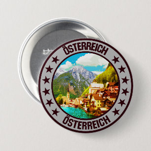 Badge Rond 7,6 Cm Autriche