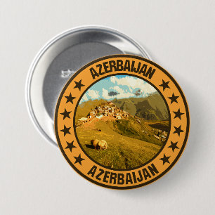 Badge Rond 7,6 Cm Azerbaïdjan