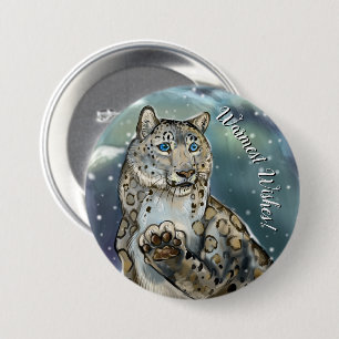 Badge Rond 7,6 Cm Badge/Bouton de léopard de neige