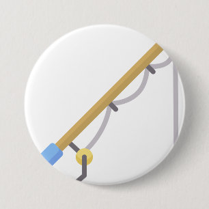 Badge Rond 7,6 Cm Baguette de pêche