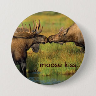 Badge Rond 7,6 Cm Baiser d'orignaux