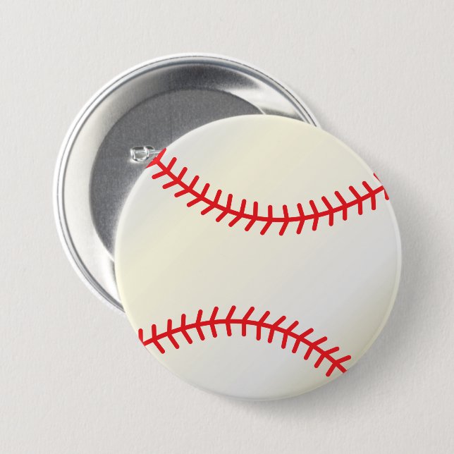 Badge Rond 7,6 Cm Bal Sport De Baseball (Devant & derrière)