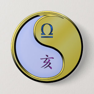 Badge Rond 7,6 Cm Balance & Métal Sanglier