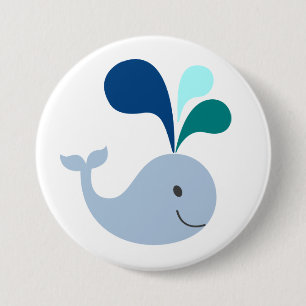 Badge Rond 7,6 Cm Baleine