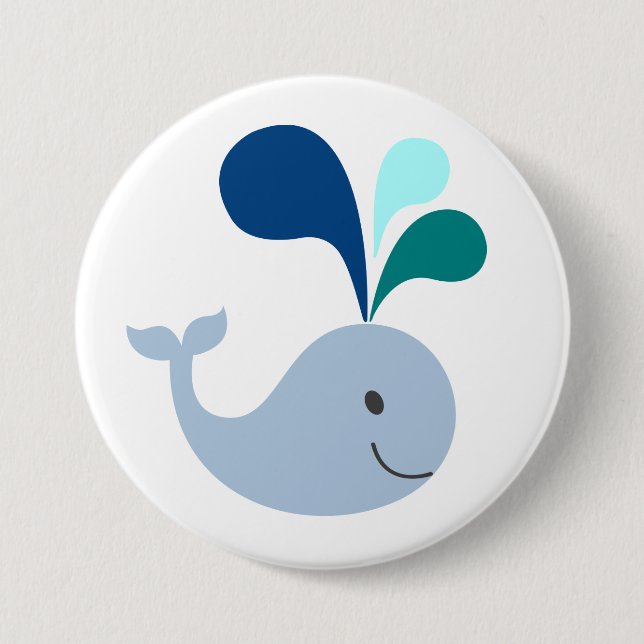 Badge Rond 7,6 Cm Baleine (Devant)