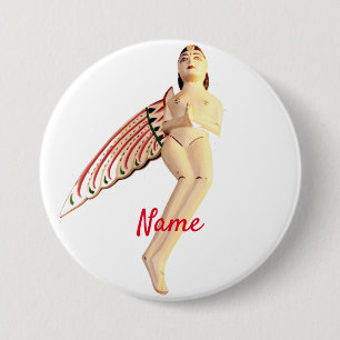 Badge Rond 7,6 Cm Bali Winged Goddess Thunder_Cove