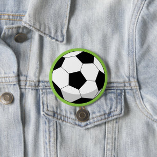 Badge Rond 7,6 Cm Balle de soccer en dessin