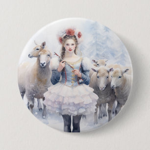 Badge Rond 7,6 Cm Ballet Casse-Noisette, Bergère