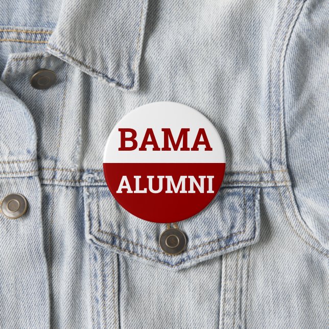 Badge Rond 7,6 Cm Bama Alumni Bouton Jour du Jeu (En situation)